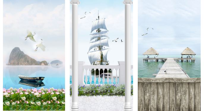 3D панель ПВХ 2700*250мм 12шт/8,1м2/уп Novita серия Панорама (Узор)